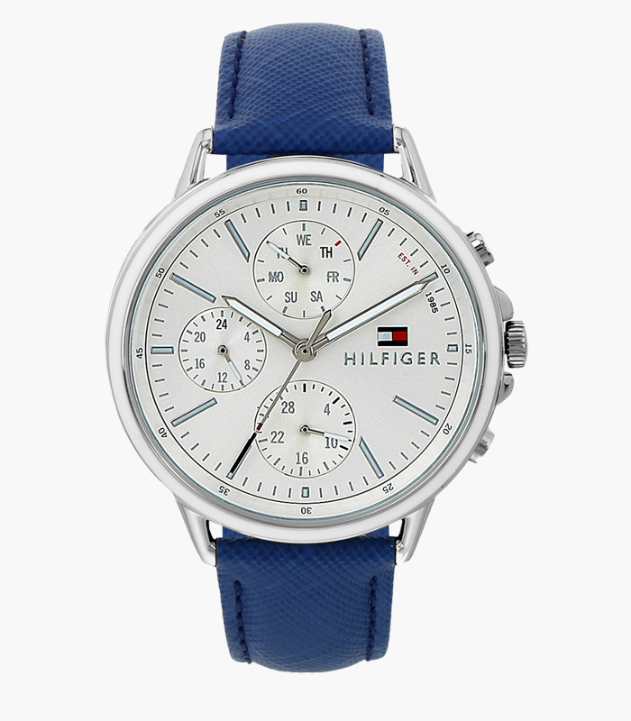 Navy Blue-Silver-White Multifunction Analog Watch